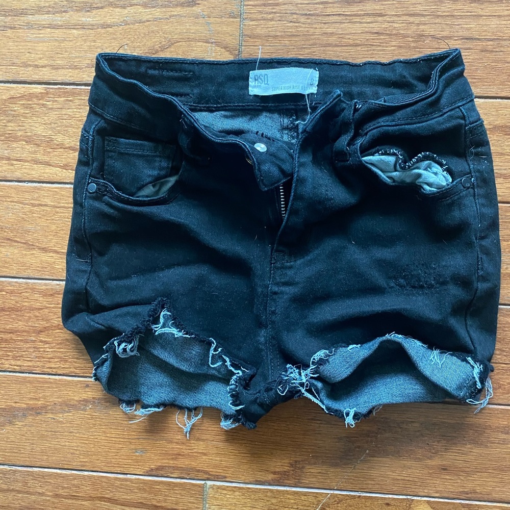 tillys black jean shorts